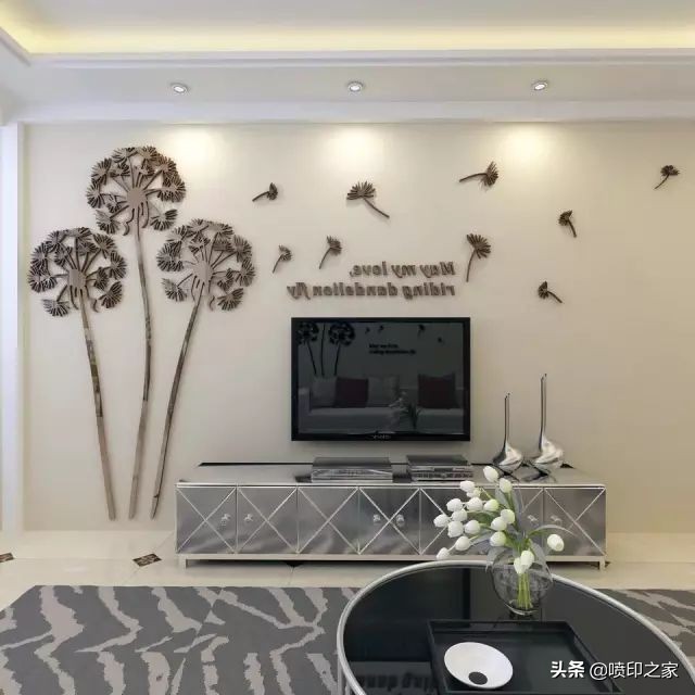 Laser cutting acrylic wall stickers, or become new trends in indoor decoration