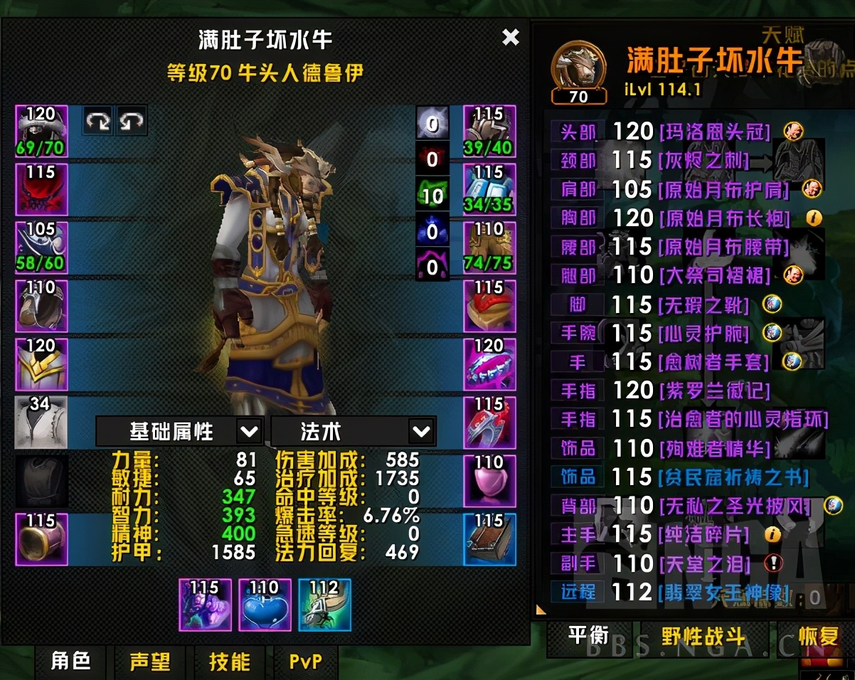 魔兽世界怀旧服：简单分享一下现版本玩的奶德的一些个人心得