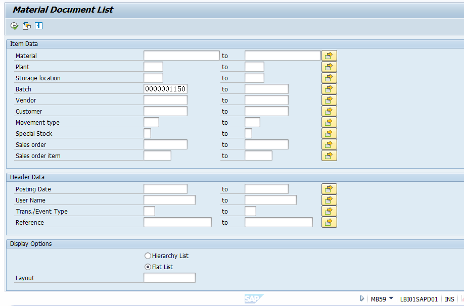 SAP MM 不常用事務程式碼之MB59