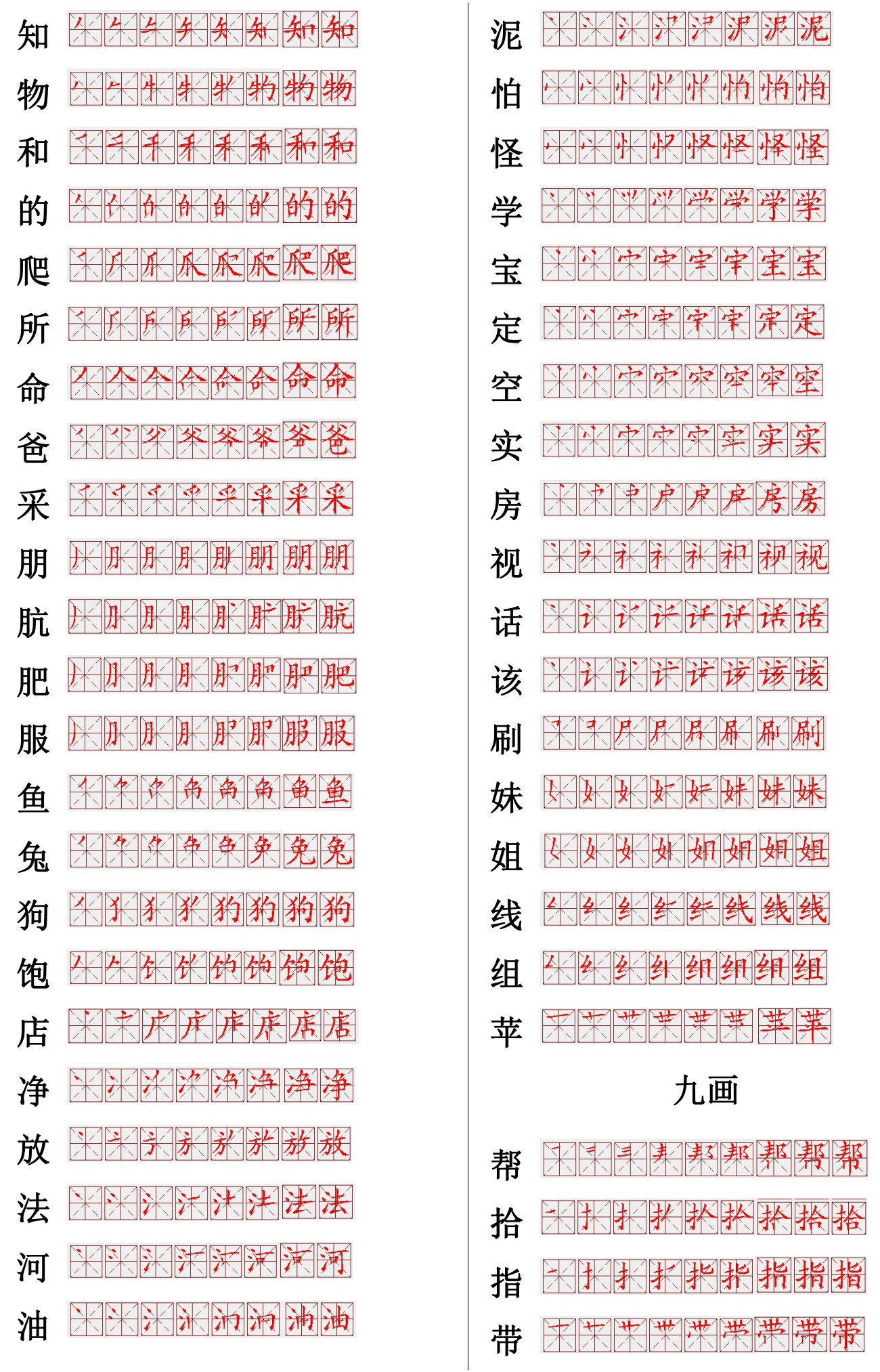 560个汉字笔画顺序汇总，家长们赶紧收藏吧