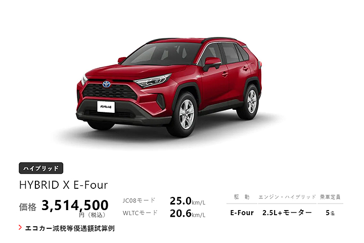 RAV4 Prime价格公布，日本当地约32万起售