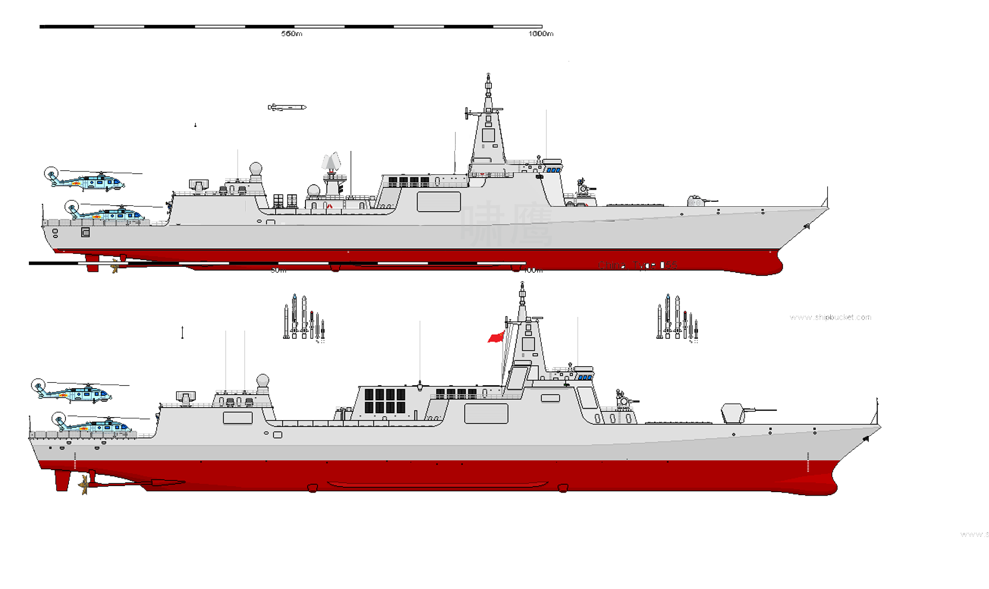 架空：中国版通用舰计划，六千吨级的准驱逐舰，052F型导弹护卫舰