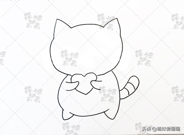 可爱的柴犬、小猫和小熊简笔画教程，画在手抄报或手账上吧