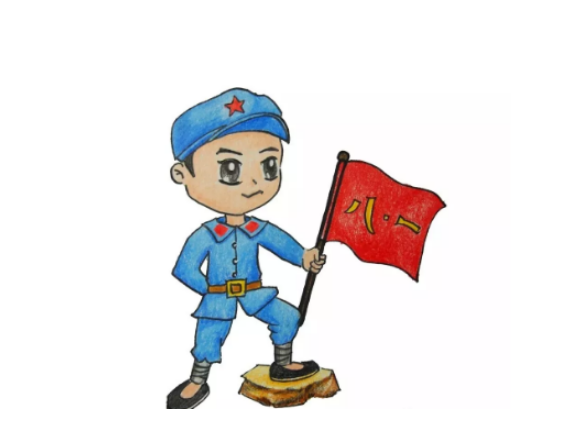 儿童彩铅画教程-可爱的兵哥哥，孩子们学习的榜样