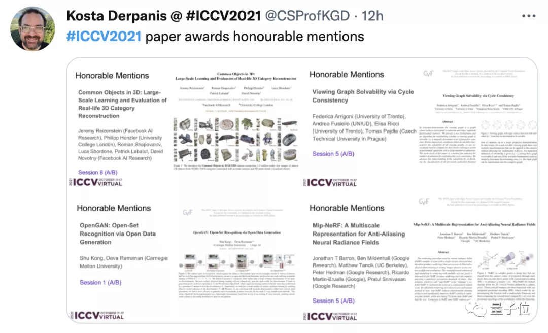 MSRA研究获ICCV 2021最佳论文，接收论文近半来自中国学者