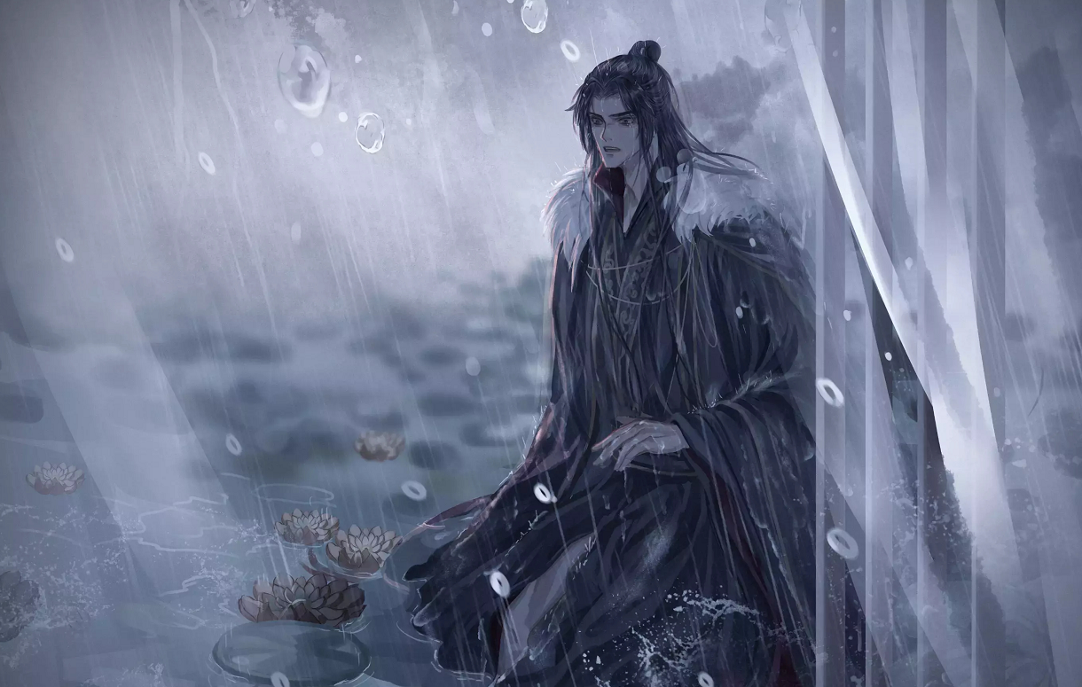 画师笔下的《二哈和他的白猫师尊》，画面清新，少年时光温馨惬意