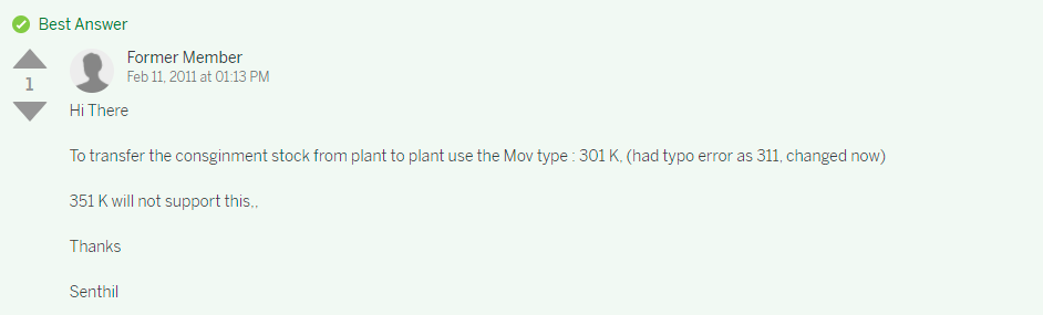 SAP MM UB类型STO不能转供应商寄售库存？
