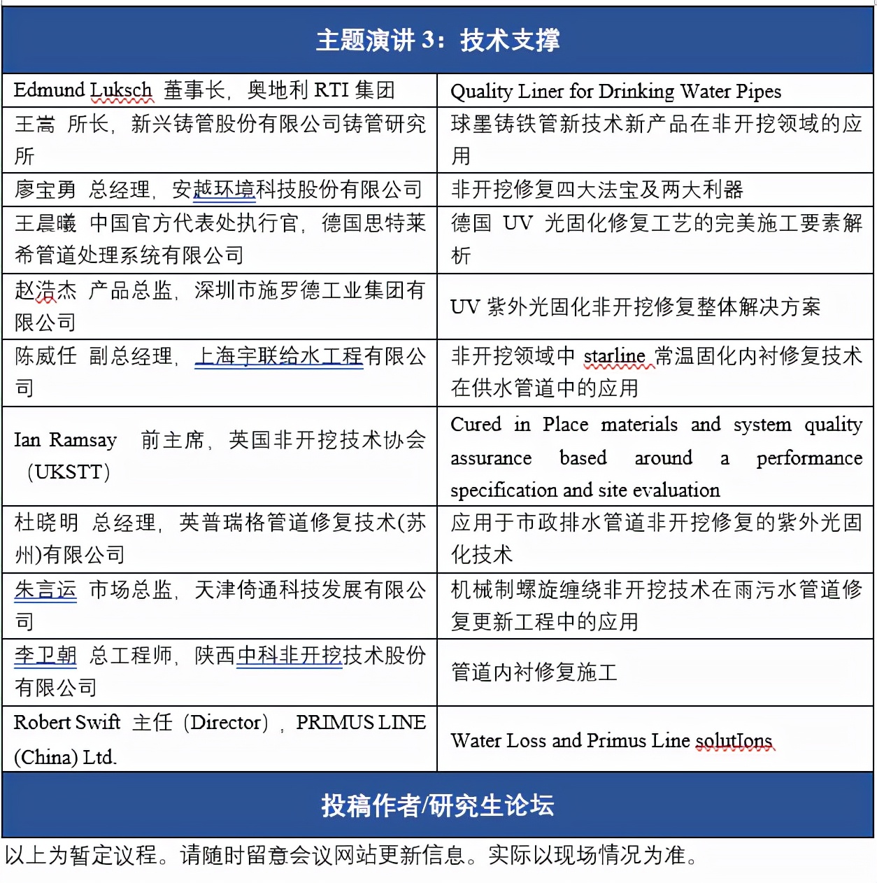 中欧管道工程与非开挖修复技术国际学术会议China-Euro PTT2021