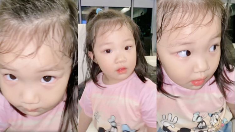 王祖蓝和老婆女儿转动眼球，Gabby画风搞笑，被调侃全家“蓝化”