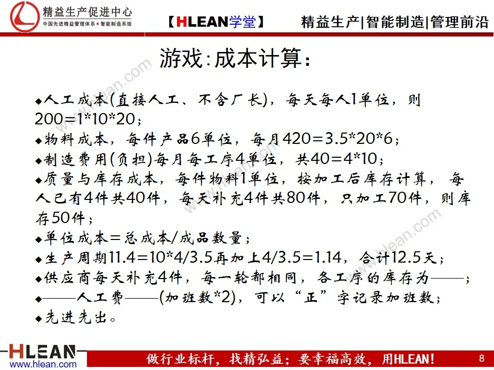 「精益学堂」生产现场的成本改善