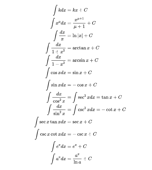 微积分定积分的区别高数不定积分100题