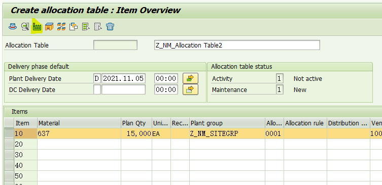 SAP RETAIL建立分配表報錯 -Plant 39 Confirmation date not maintained