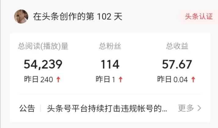頭條創作100天，與改變方法后的收益對比，太有用了