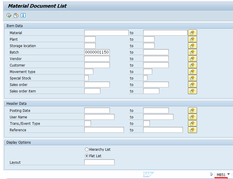 SAP MM 不常用事务代码之MB59