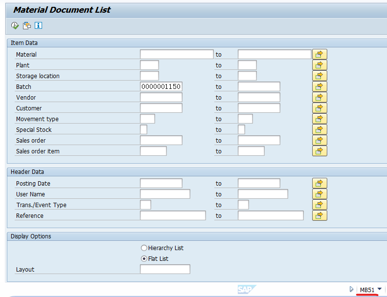 SAP MM 不常用事務程式碼之MB59