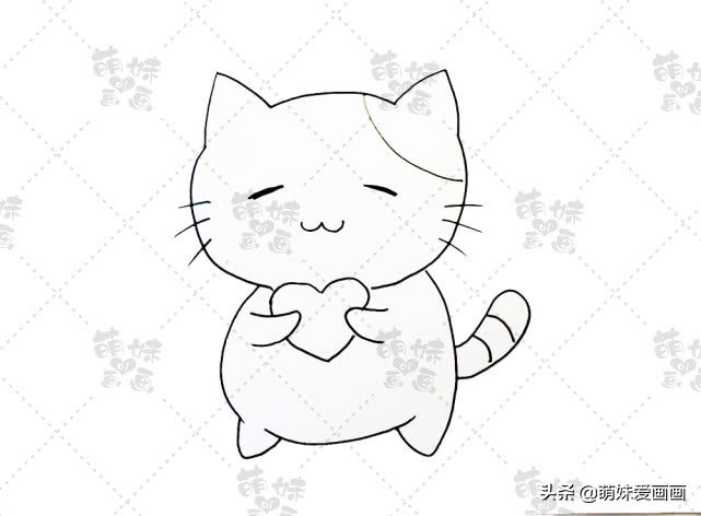 可爱的柴犬、小猫和小熊简笔画教程，画在手抄报或手账上吧