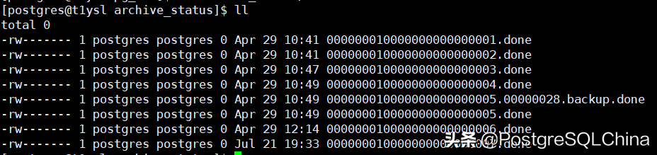 PostgreSQL的xlog/Wal归档及日志清理