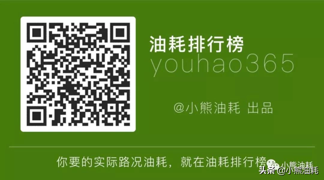 小熊油耗2018轿车油耗车重比排行榜（不完全版）