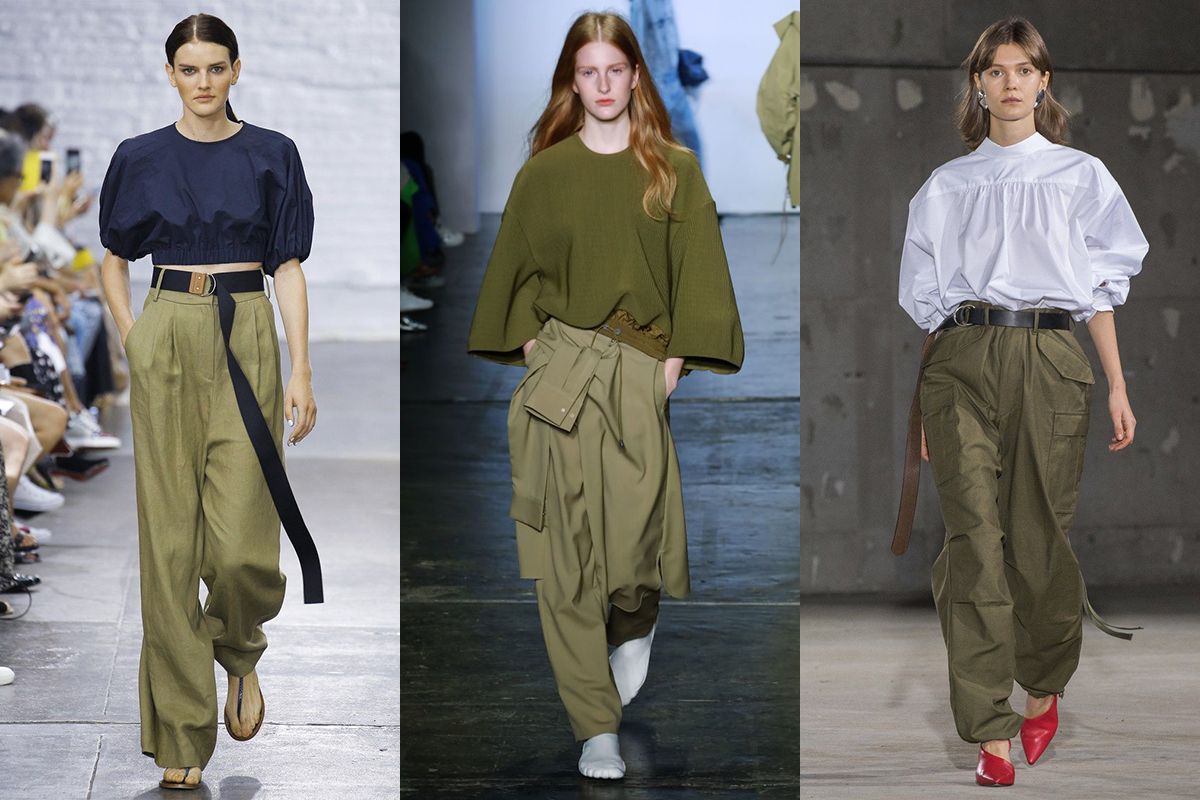 军绿色裤子被低估了,会穿才知它是"王者"级别,造型美得不一样