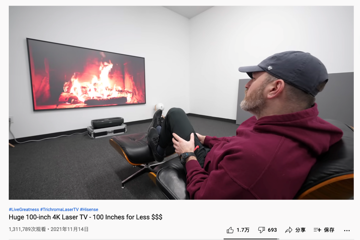 海外博主Unbox Therapy推荐，”惊掉下巴”的巨幕电视长啥样