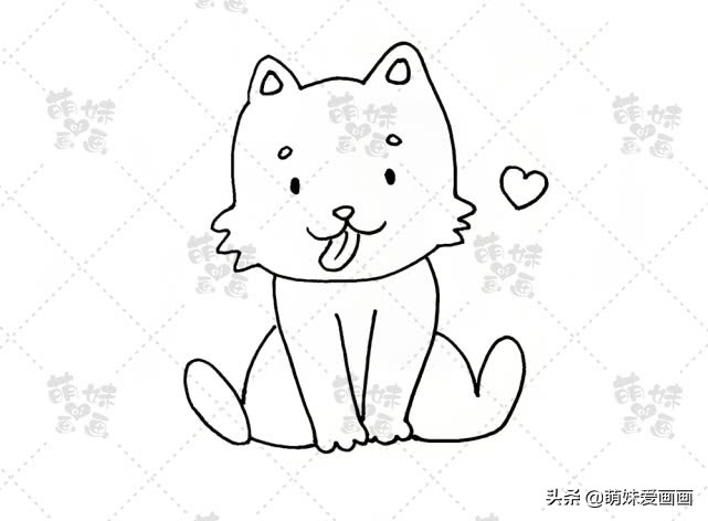 可爱的柴犬、小猫和小熊简笔画教程，画在手抄报或手账上吧