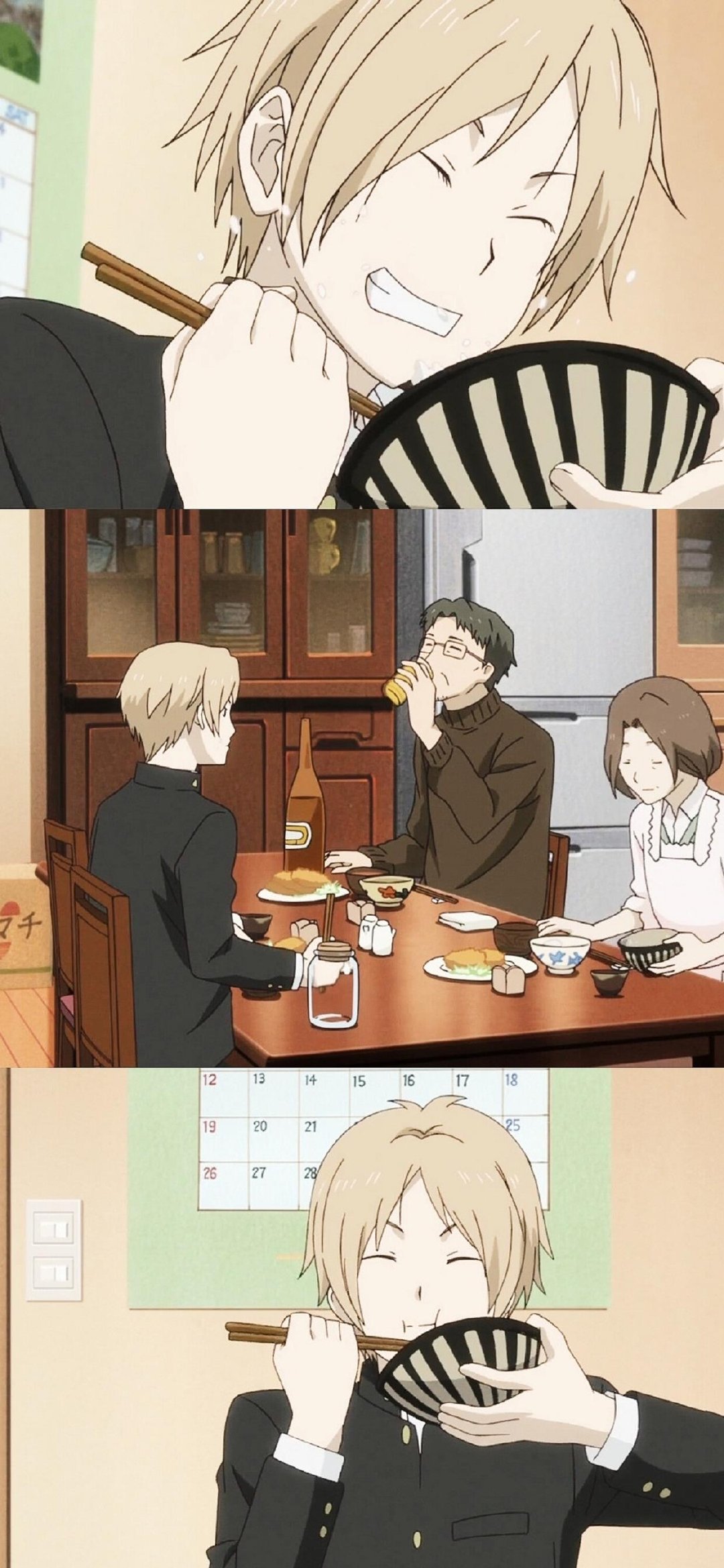 多彩壁纸543期|夏目友人帐卡通三格拼接壁纸