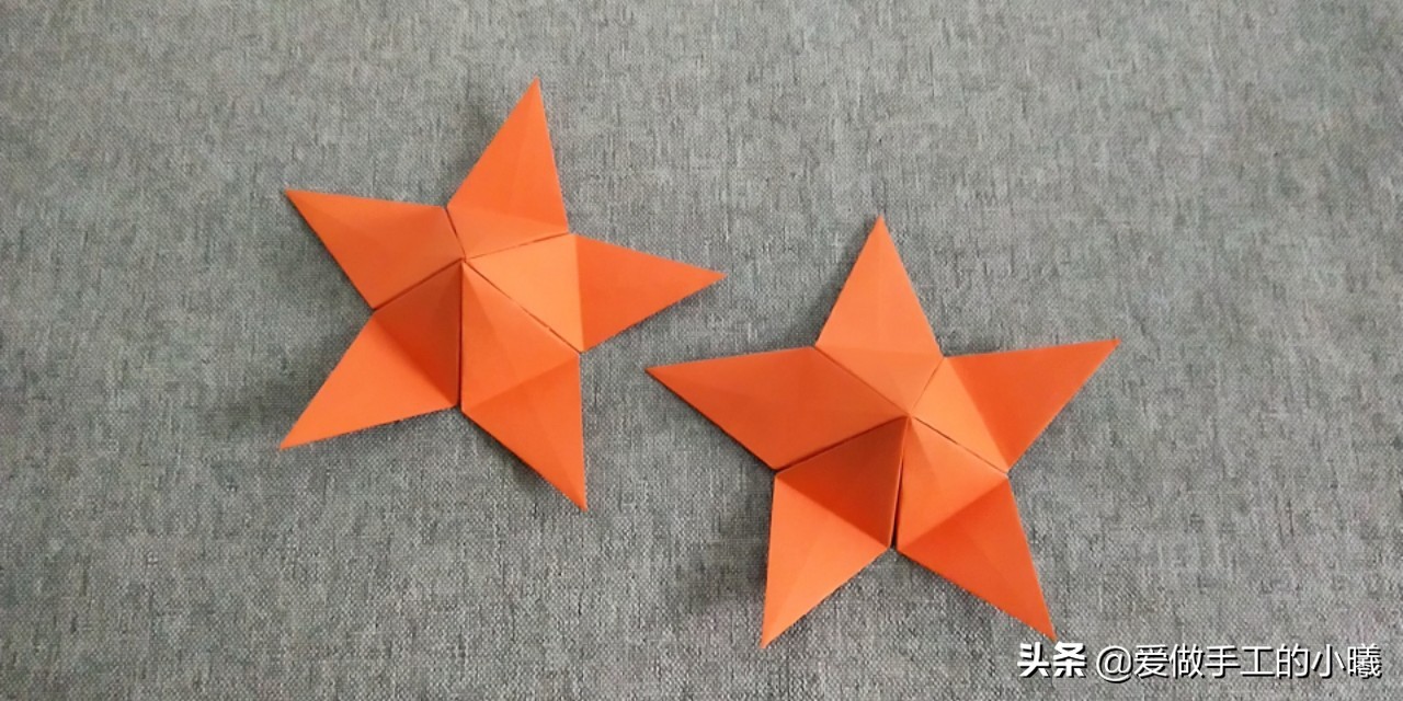 折纸教程：国庆节到了，折个立体星星做装饰，简单又好看
