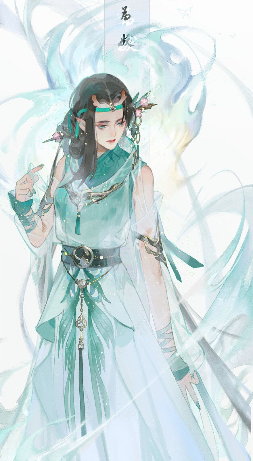 剑三插画壁纸:我有故人抱剑去,斩尽春风未肯归