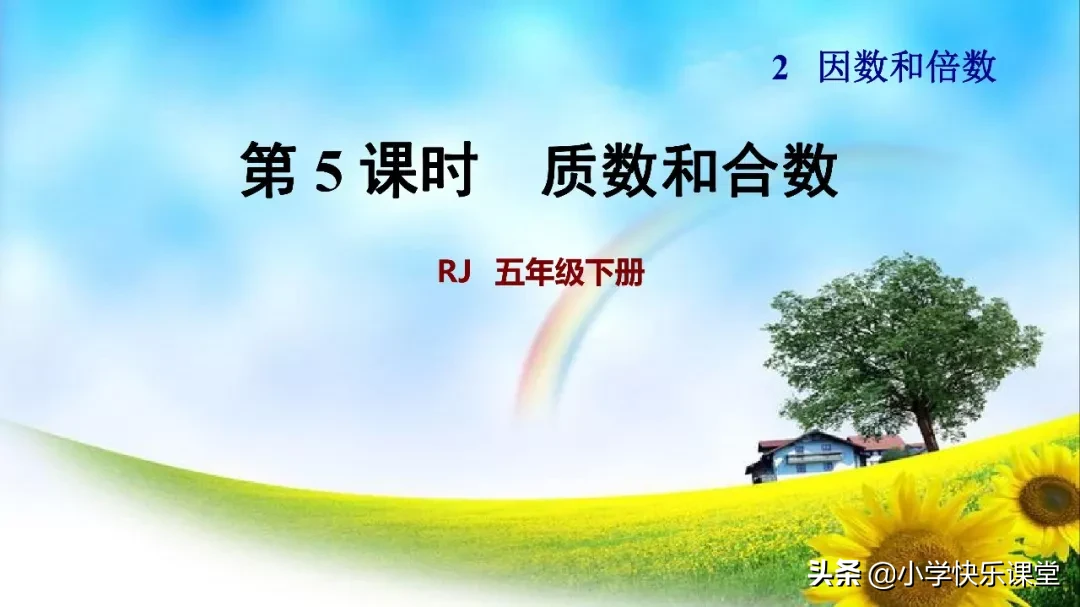小学数学人教版五年级下册第2章《质数和合数》知识点+图文解读