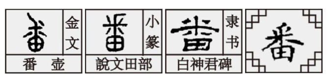 釆字家族：釆番蕃播翻（飜）幡，三番五次田里走，播种全靠一双手