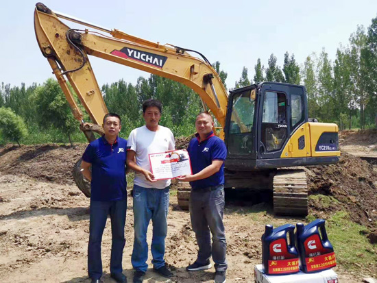 7台玉柴重工挖掘机，让他在创富道路上稳健前行