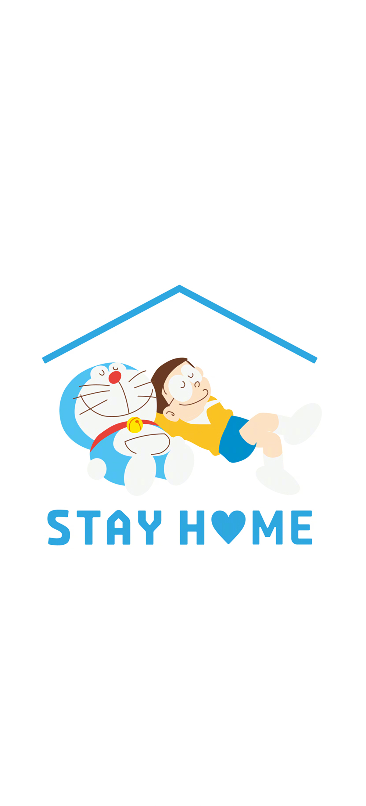 哆啦a梦官方主题"stay home"壁纸,安卓和ios机型|手机壁纸284