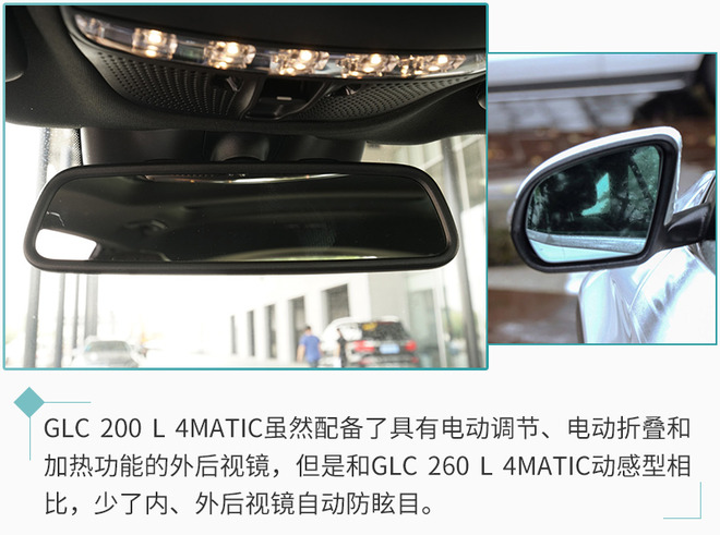 长轴距入门车型值不值得 GLC 200 L配置差多少