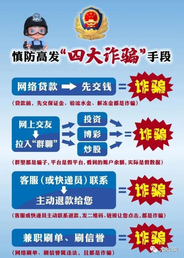 警方通报:8起91万元!大余这些地方高发!