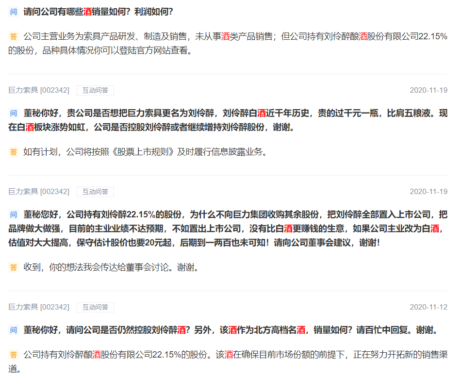 沾個酒字就能漲?巨力索具22萬投資收益,撬動30億市值,機構卻已高位套現