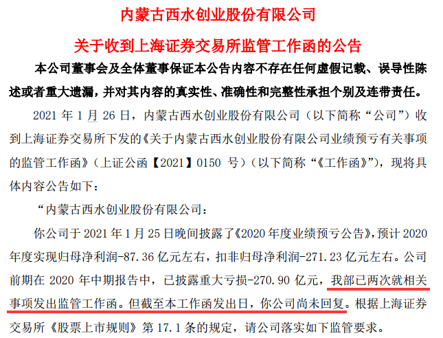 西水股份一年271亿打水漂(西水股份市值45亿却亏损271亿)