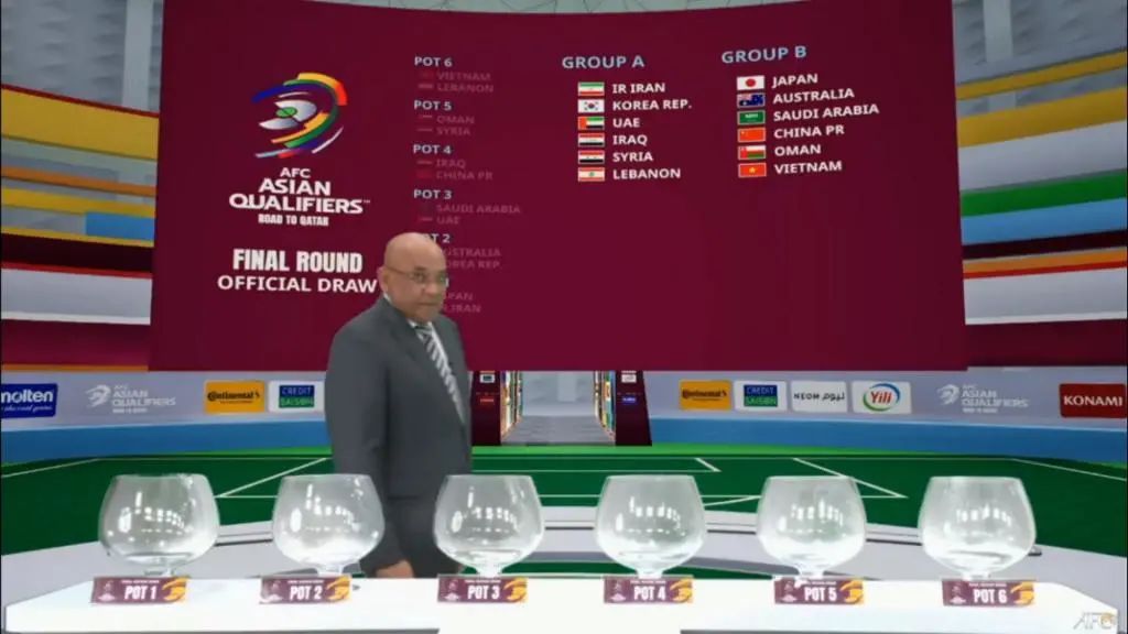 世预赛亚洲12强赛抽签，国足对手确定