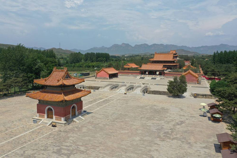 这是清西陵崇陵外景(资料片,无人机照片).