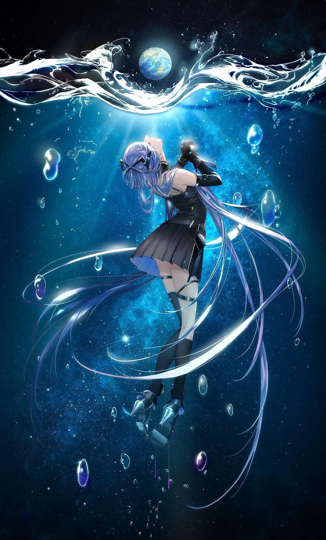 二次元 洛天依 美少女 插画 动漫壁纸来啦～ 美翻了鸭