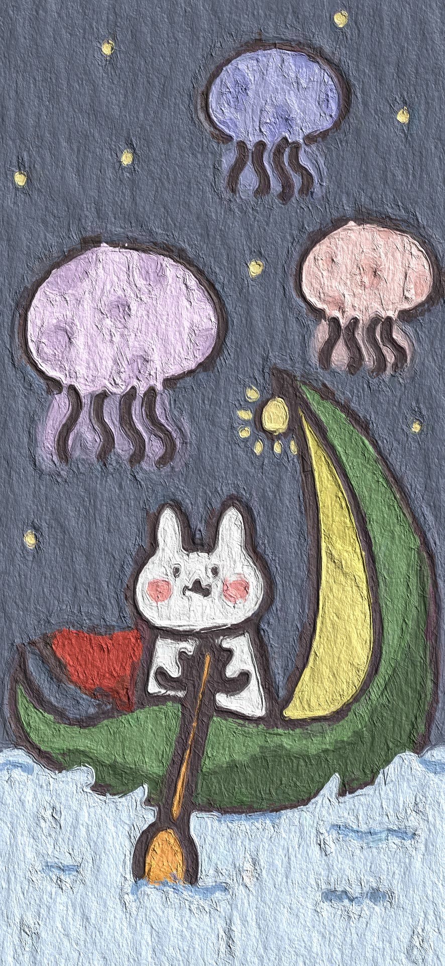 可爱油画风壁纸,好喜欢这种质感