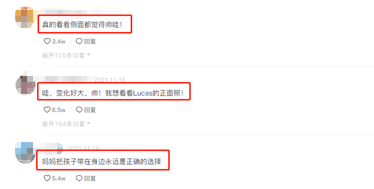 张柏芝被俩儿子甜蜜亲吻！14大儿子留胡子变化大，一头卷发侧脸帅