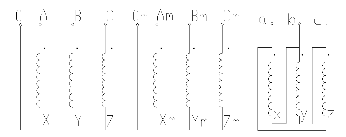 大型电力变压器连接组YNyn0d11到YNyn0d1的转换