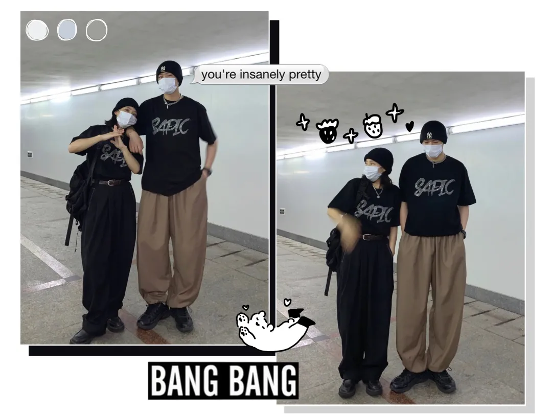 淘宝网短袖情侣装推荐(夏季新款情侣装哪款比较好)插图28 30套情侣装!巨好看!没男票的也要和姐妹一起安排
