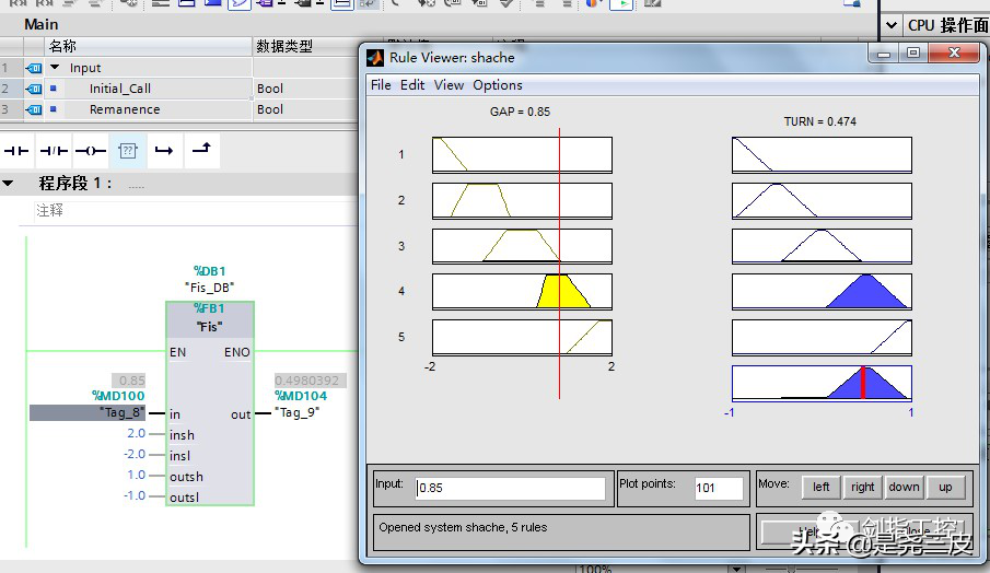 PLC单参数模糊控制（含代码）