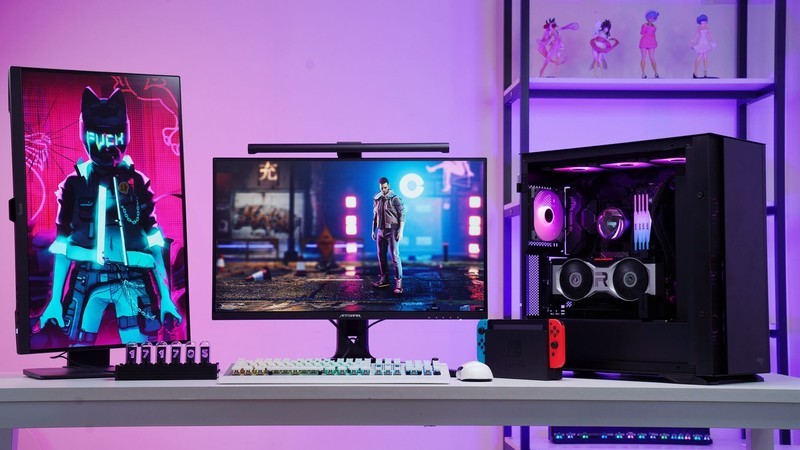 赛博朋克电竞风，5800X+6700XT 3A平台静音游戏主机分享