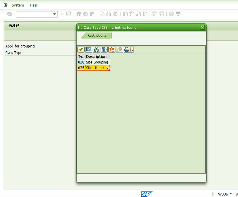 SAP RETAIL 事務程式碼RWBE查詢介面上的Plant Group