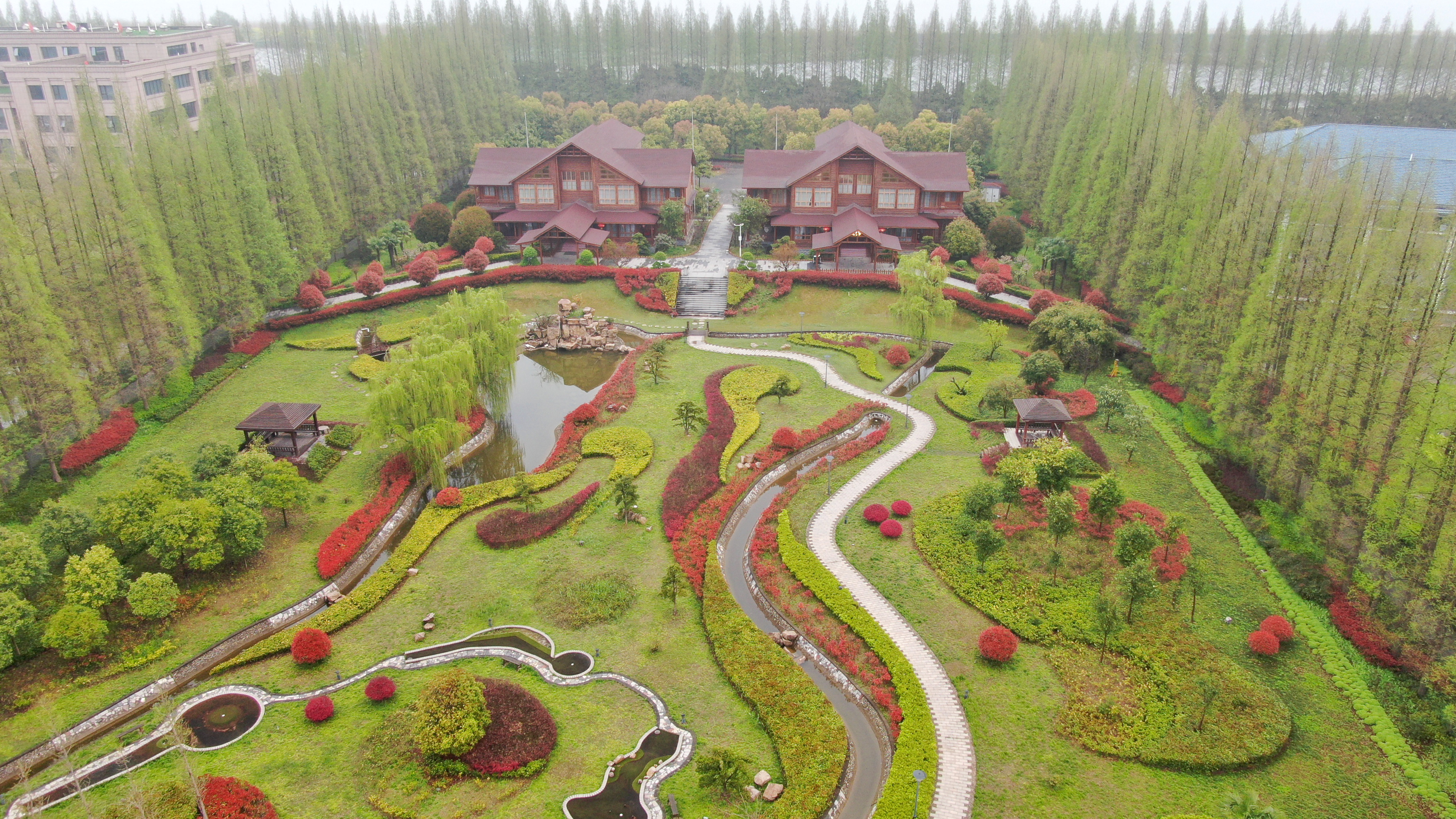 沙金会掉色吗 越南(航拍长青沙金岛生态园美丽景色  绿染长青沙景色