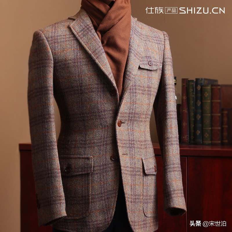 夹克:男士小众复古冬装,花俏风骚不撞衫,这件诺福克西装夹克最好