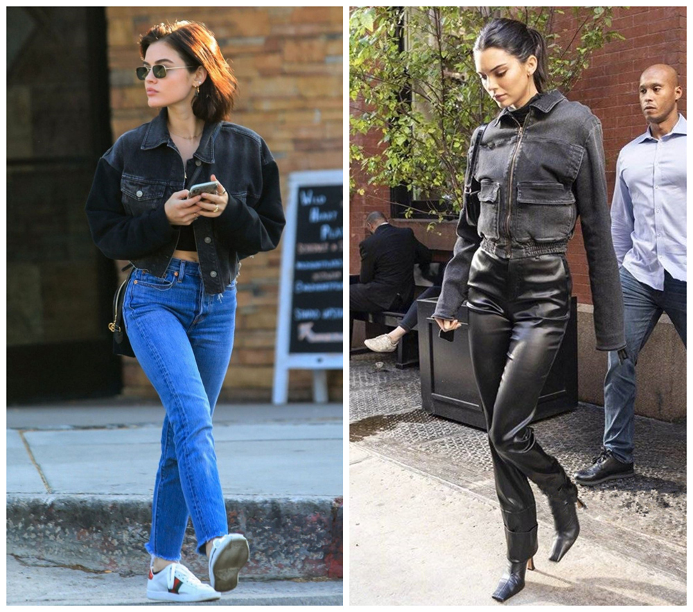 黑色牛仔衣的3套搭配方案，冬天如此穿时髦又高级，想不美都难