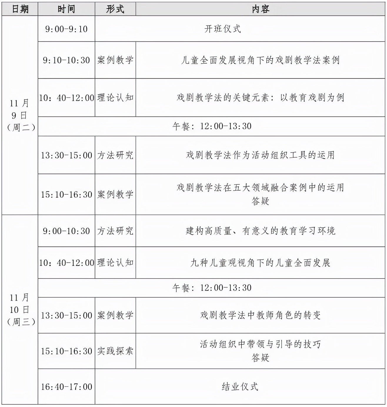 师资培训招募：以戏剧教学法促进儿童全面发展教师培训